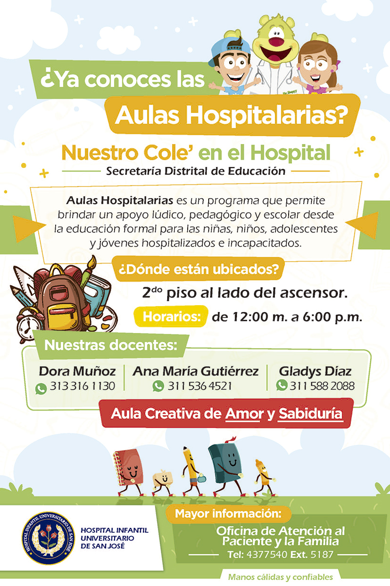 NUESTRO-COLE-HIUSJ ¿Ya conoces las Aulas Hospitalarias?-Noticias